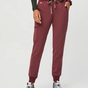 Women’s Figs Dark Cherry High Waisted Zamora Scrub Pants